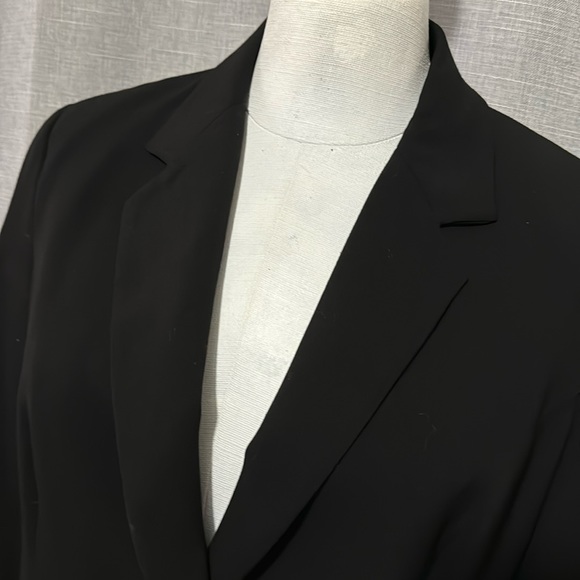 Calvin Klein Blazer-Black-Sz 4-Gold Tone Buckle Closure-Lined-EUC - Picture 4 of 16